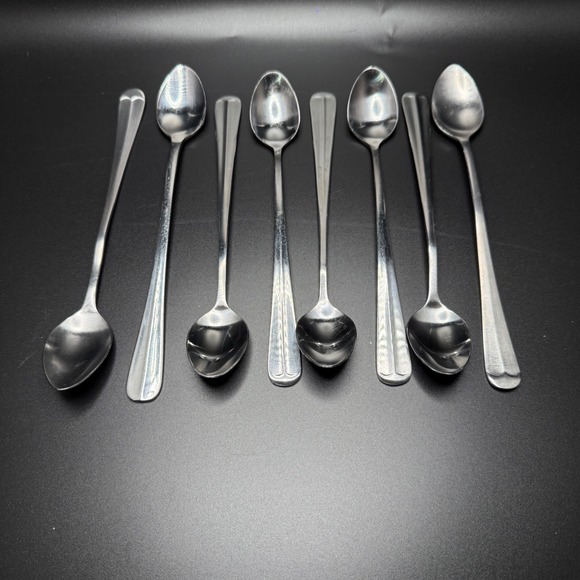 Other - Set of 8 Stainless Steel Spoons Vintage Serving Cutlery Kitchen Utensils